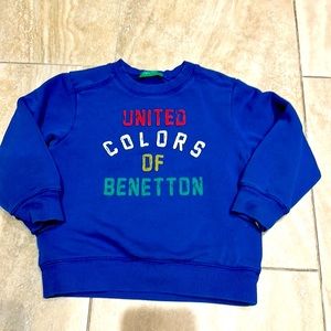 United Colors of Benetton, Logo Blue Crewneck Sweatshirt